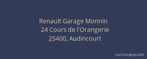 Renault Garage Monnin