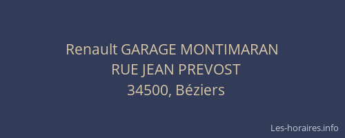 Renault GARAGE MONTIMARAN