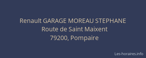 Renault GARAGE MOREAU STEPHANE