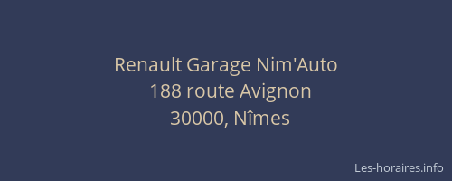 Renault Garage Nim'Auto