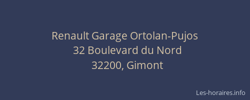 Renault Garage Ortolan-Pujos