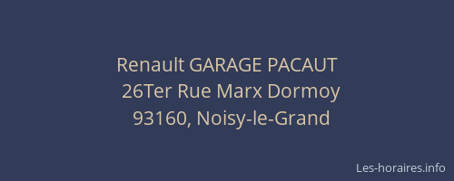 Renault GARAGE PACAUT