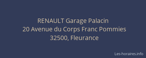 RENAULT Garage Palacin
