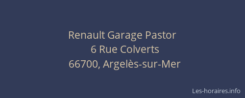 Renault Garage Pastor
