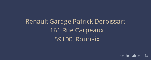 Renault Garage Patrick Deroissart