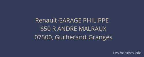 Renault GARAGE PHILIPPE