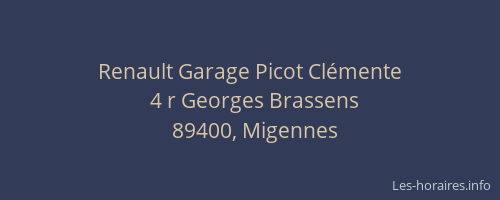 Renault Garage Picot Clémente