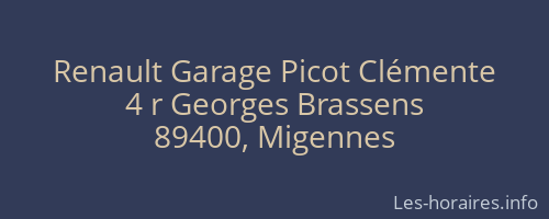 Renault Garage Picot Clémente