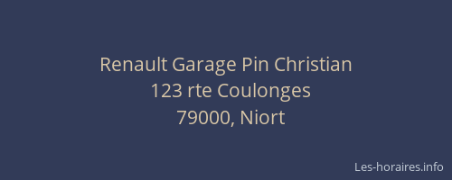 Renault Garage Pin Christian