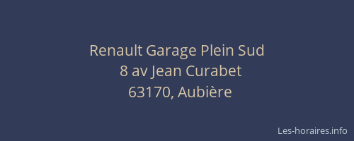 Renault Garage Plein Sud