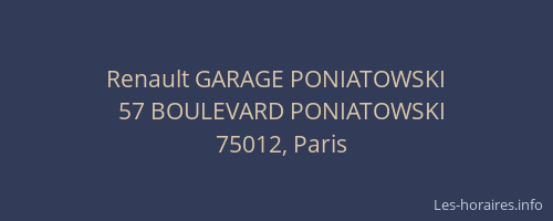 Renault GARAGE PONIATOWSKI