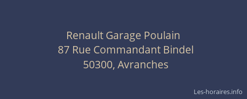 Renault Garage Poulain