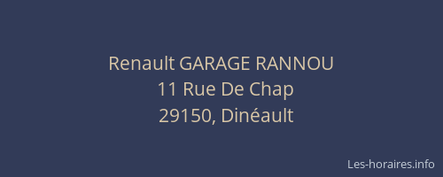 Renault GARAGE RANNOU