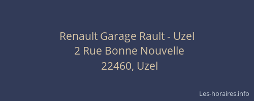 Renault Garage Rault - Uzel