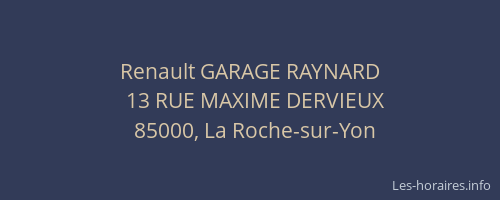 Renault GARAGE RAYNARD