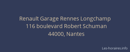 Renault Garage Rennes Longchamp