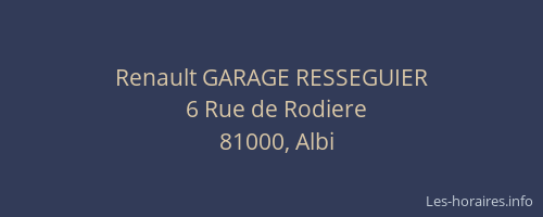 Renault GARAGE RESSEGUIER