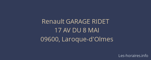 Renault GARAGE RIDET