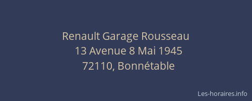 Renault Garage Rousseau