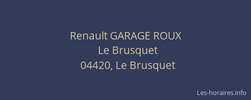 Renault GARAGE ROUX