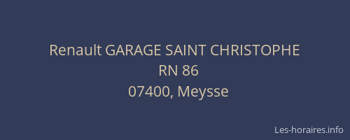Renault GARAGE SAINT CHRISTOPHE