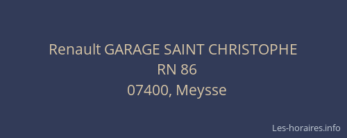 Renault GARAGE SAINT CHRISTOPHE