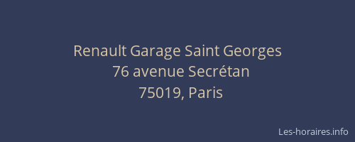 Renault Garage Saint Georges