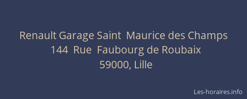 Renault Garage Saint  Maurice des Champs