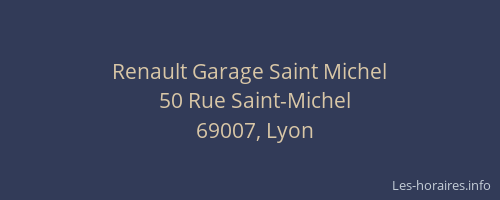 Renault Garage Saint Michel