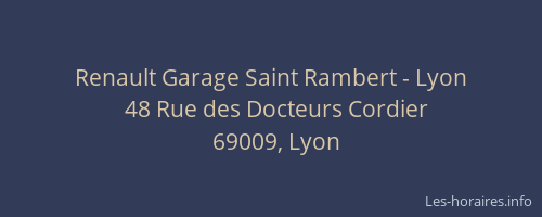 Renault Garage Saint Rambert - Lyon