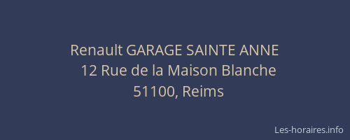 Renault GARAGE SAINTE ANNE