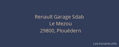 Renault Garage Sdab