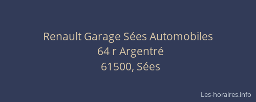 Renault Garage S&eacute;es Automobiles