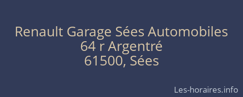 Renault Garage Sées Automobiles