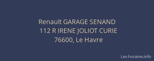 Renault GARAGE SENAND
