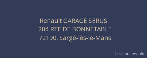 Renault GARAGE SERUS