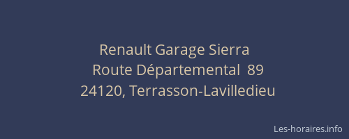 Renault Garage Sierra