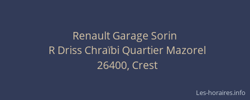 Renault Garage Sorin