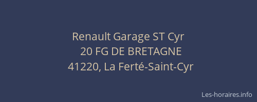 Renault Garage ST Cyr