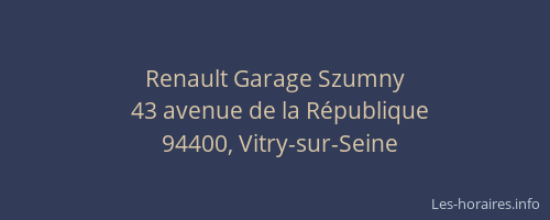 Renault Garage Szumny