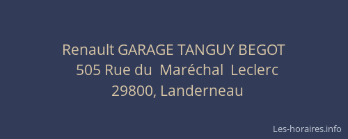 Renault GARAGE TANGUY BEGOT