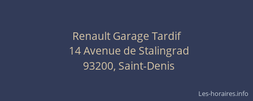 Renault Garage Tardif