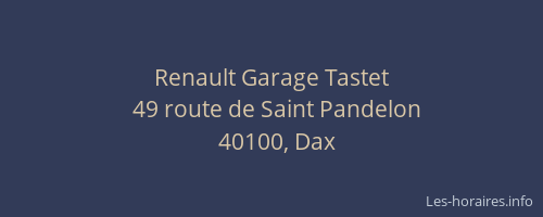 Renault Garage Tastet
