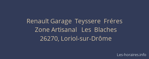 Renault Garage  Teyssere  Fréres
