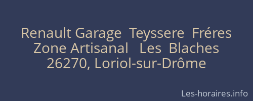 Renault Garage  Teyssere  Fréres