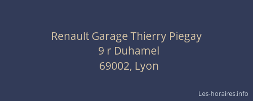 Renault Garage Thierry Piegay