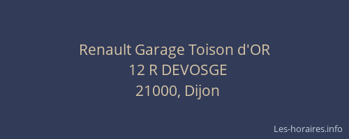 Renault Garage Toison d'OR