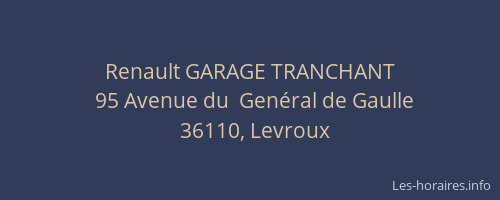 Renault GARAGE TRANCHANT