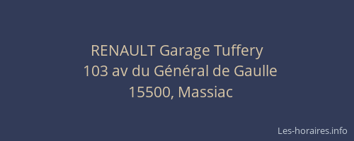 RENAULT Garage Tuffery