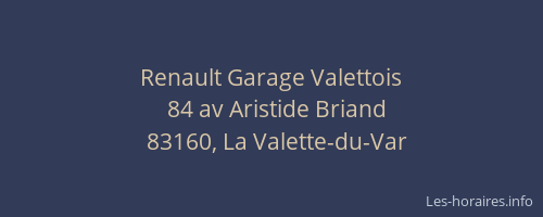Renault Garage Valettois